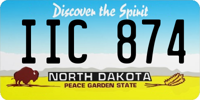 ND license plate IIC874