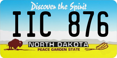ND license plate IIC876