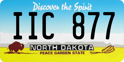 ND license plate IIC877