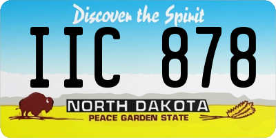 ND license plate IIC878