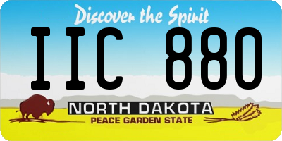 ND license plate IIC880