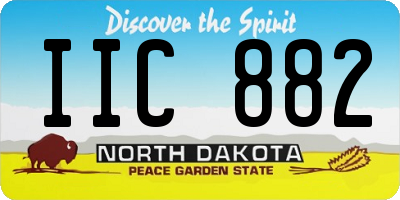 ND license plate IIC882