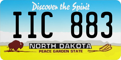 ND license plate IIC883