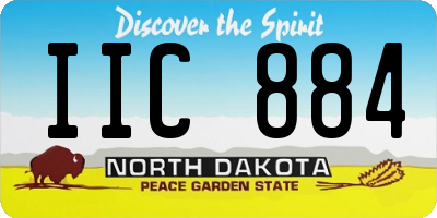ND license plate IIC884