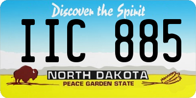ND license plate IIC885