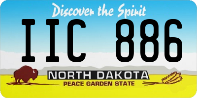 ND license plate IIC886