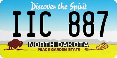 ND license plate IIC887