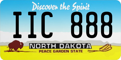 ND license plate IIC888
