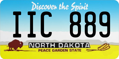ND license plate IIC889