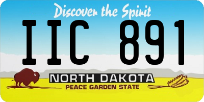 ND license plate IIC891