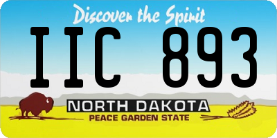 ND license plate IIC893