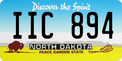 ND license plate IIC894