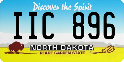 ND license plate IIC896