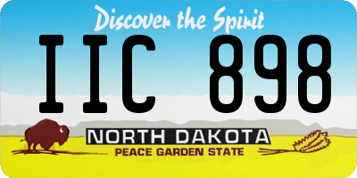 ND license plate IIC898