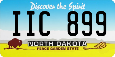 ND license plate IIC899