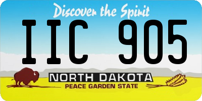 ND license plate IIC905
