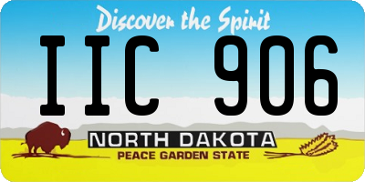 ND license plate IIC906
