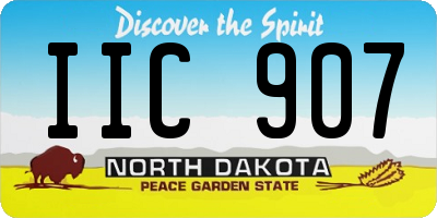 ND license plate IIC907