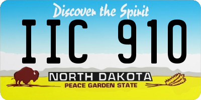 ND license plate IIC910