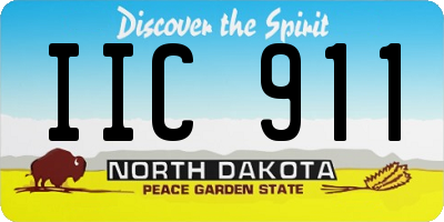 ND license plate IIC911