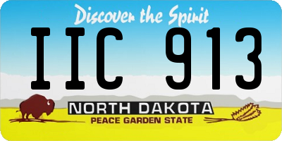 ND license plate IIC913