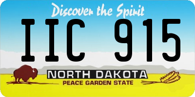 ND license plate IIC915