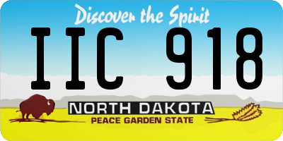 ND license plate IIC918