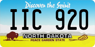 ND license plate IIC920