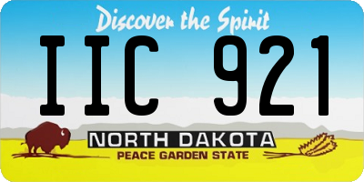 ND license plate IIC921