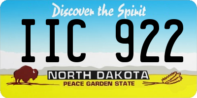 ND license plate IIC922
