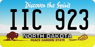 ND license plate IIC923