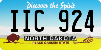 ND license plate IIC924