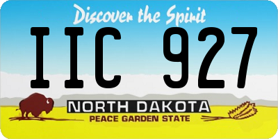 ND license plate IIC927