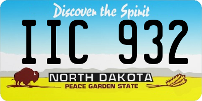 ND license plate IIC932
