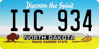 ND license plate IIC934