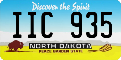 ND license plate IIC935