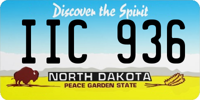 ND license plate IIC936