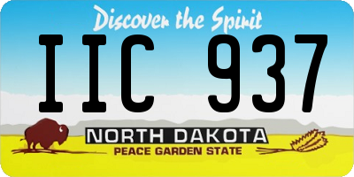 ND license plate IIC937