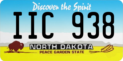 ND license plate IIC938