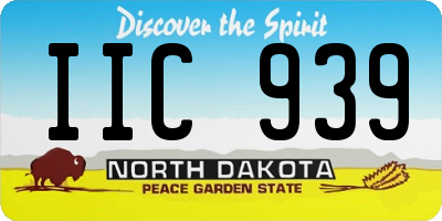 ND license plate IIC939