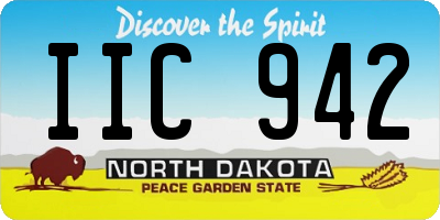 ND license plate IIC942