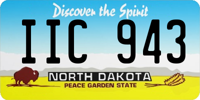 ND license plate IIC943