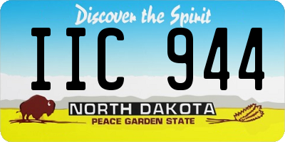 ND license plate IIC944