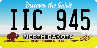 ND license plate IIC945