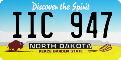ND license plate IIC947