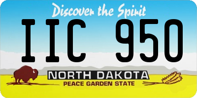 ND license plate IIC950