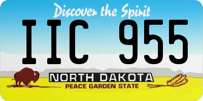 ND license plate IIC955