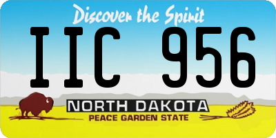 ND license plate IIC956