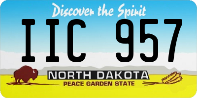 ND license plate IIC957