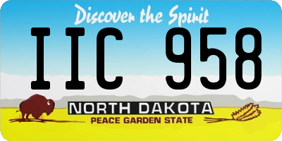 ND license plate IIC958